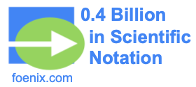 0.4 Billion in Scientific Notation