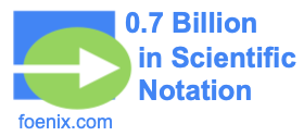 0.7 Billion in Scientific Notation
