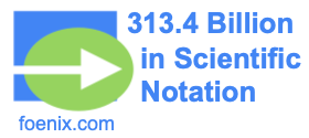 313.4 Billion in Scientific Notation