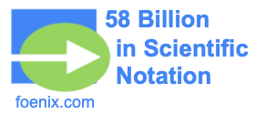 58 Billion in Scientific Notation