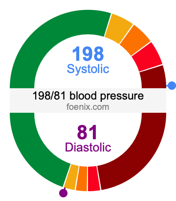 198/81 Blood Pressure Illustration