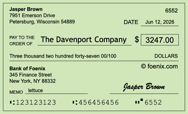 How to write a check for $3,247