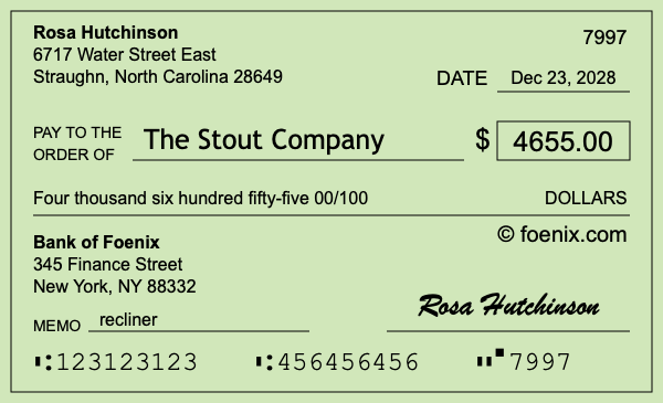 How to write a check for $4,655