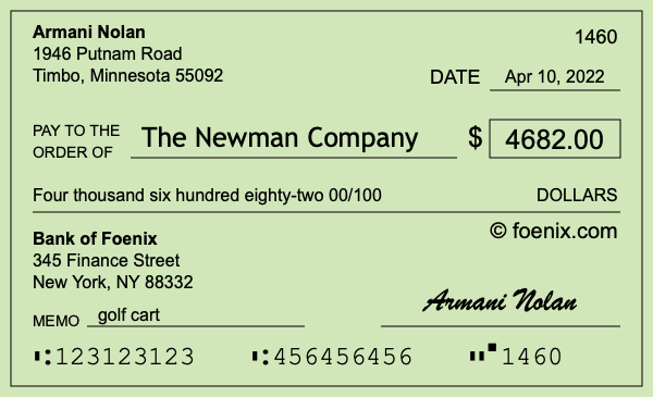 How to write a check for $4,682