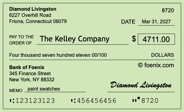 How to write a check for $4,711