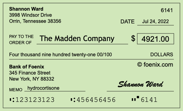 How to write a check for $4,921