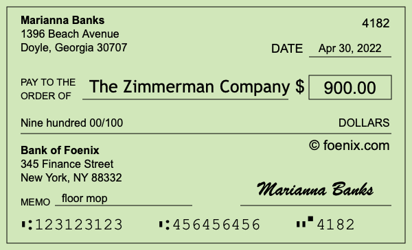 how to write 900 on a check