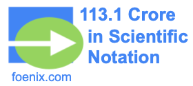 113.1 Crore in Scientific Notation