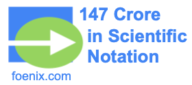 147 Crore in Scientific Notation