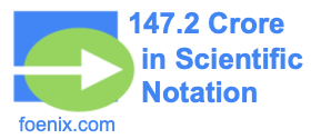 147.2 Crore in Scientific Notation