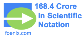 168.4 Crore in Scientific Notation