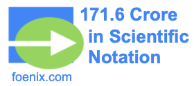 171.6 Crore in Scientific Notation