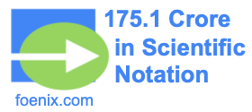 175.1 Crore in Scientific Notation