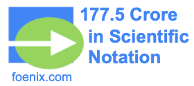 177.5 Crore in Scientific Notation