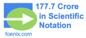 177.7 Crore in Scientific Notation