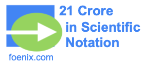 21 Crore in Scientific Notation