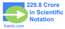 229.8 Crore in Scientific Notation