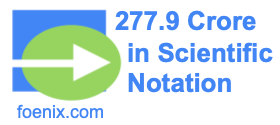 277.9 Crore in Scientific Notation