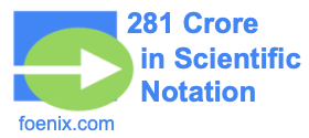 281 Crore in Scientific Notation