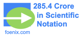 285.4 Crore in Scientific Notation