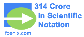 314 Crore in Scientific Notation