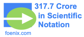 317.7 Crore in Scientific Notation