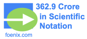362.9 Crore in Scientific Notation