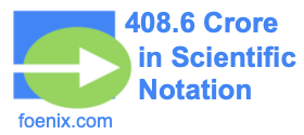 408.6 Crore in Scientific Notation