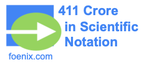 411 Crore in Scientific Notation