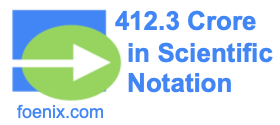 412.3 Crore in Scientific Notation