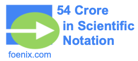 54 Crore in Scientific Notation