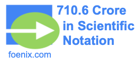 710.6 Crore in Scientific Notation