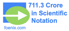 711.3 Crore in Scientific Notation