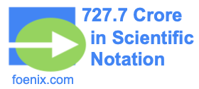 727.7 Crore in Scientific Notation