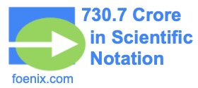 730.7 Crore in Scientific Notation