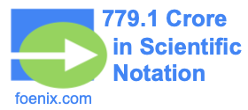 779.1 Crore in Scientific Notation