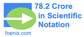 78.2 Crore in Scientific Notation