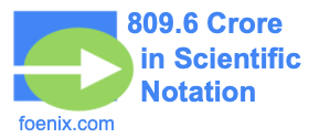 809.6 Crore in Scientific Notation