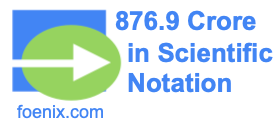 876.9 Crore in Scientific Notation