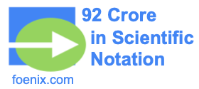 92 Crore in Scientific Notation