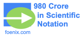 980 Crore in Scientific Notation