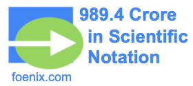 989.4 Crore in Scientific Notation
