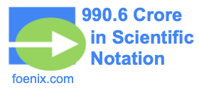 990.6 Crore in Scientific Notation
