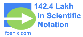 142.4 Lakh in Scientific Notation