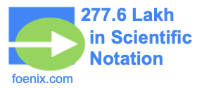 277.6 Lakh in Scientific Notation