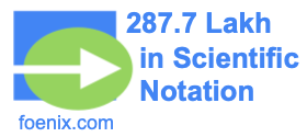 287.7 Lakh in Scientific Notation