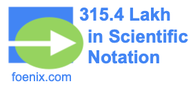 315.4 Lakh in Scientific Notation