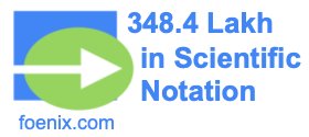 348.4 Lakh in Scientific Notation