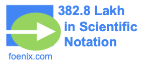 382.8 Lakh in Scientific Notation