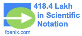 418.4 Lakh in Scientific Notation